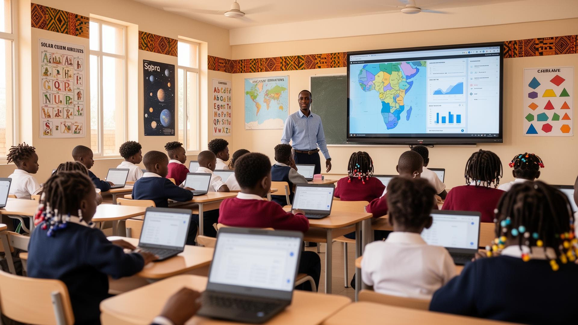 K-12 students using AI-supported learning devices in class
