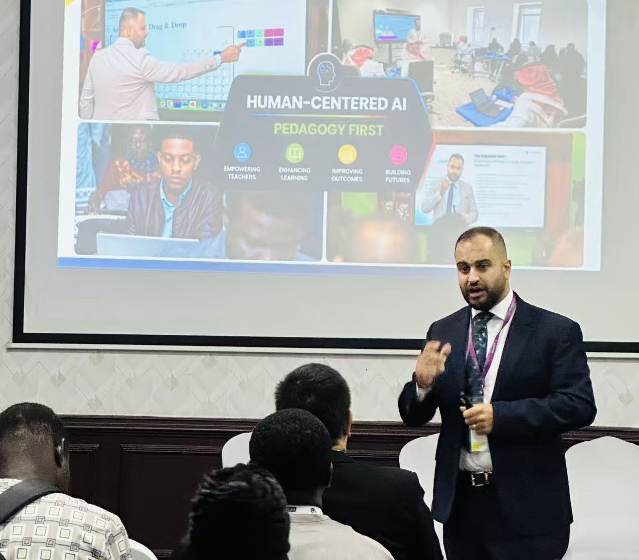 NDX presenting the Human-Centered AI, Pedagogy First framework at eLearning Africa 2026.
